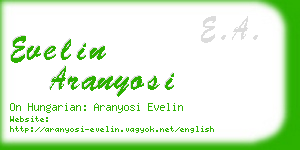 evelin aranyosi business card